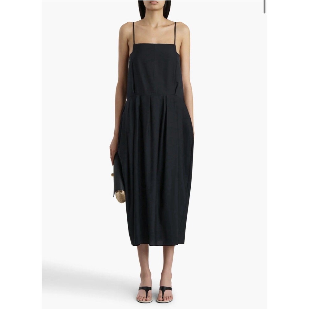 NWT $2400 Khaite Adira Dress in Black Size 4.